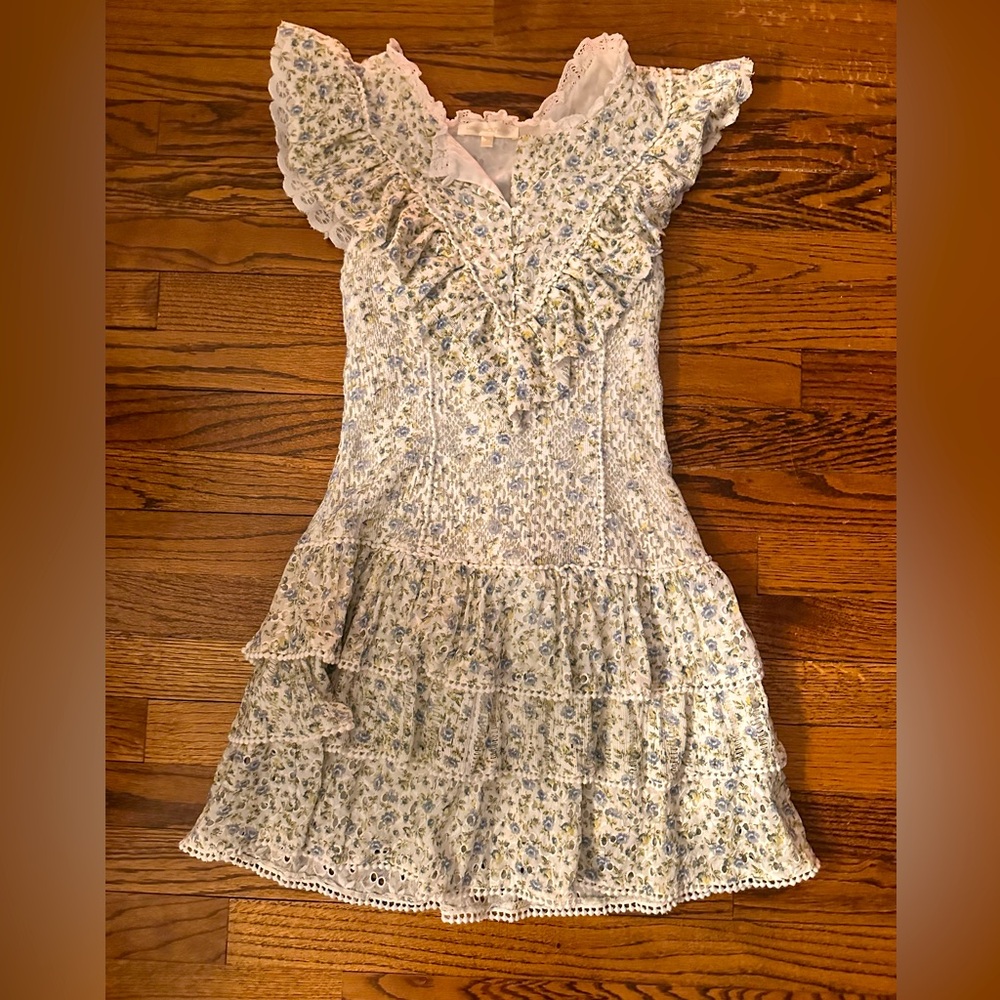 Loveshackfancy cotton mini dress.  Size 0.  Like new condition.